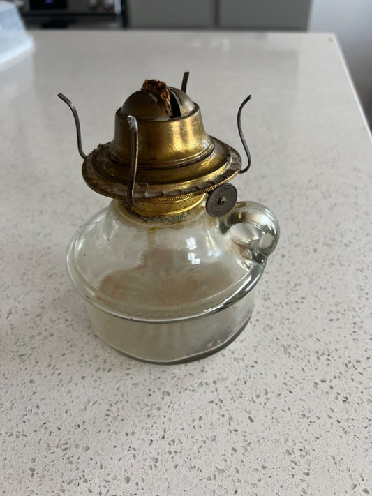 Vintage kerosene lamp without shade