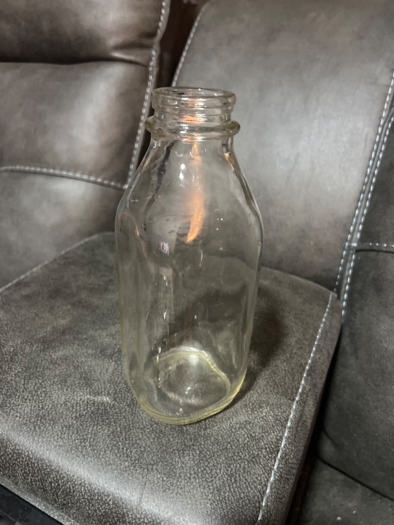 Stanpac Empty Clean Milk Bottle Stamped 2022 Ribbed Bottle 32 oz Square