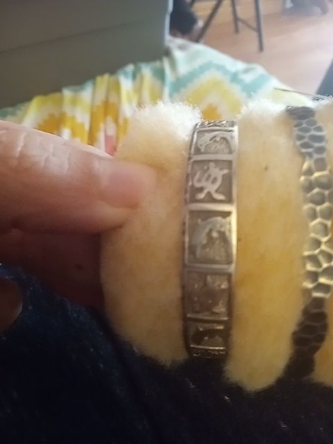 Old sterling Taxco storyteller bangle
