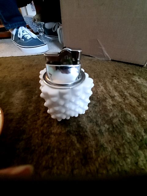 Fenton hobnail lighter