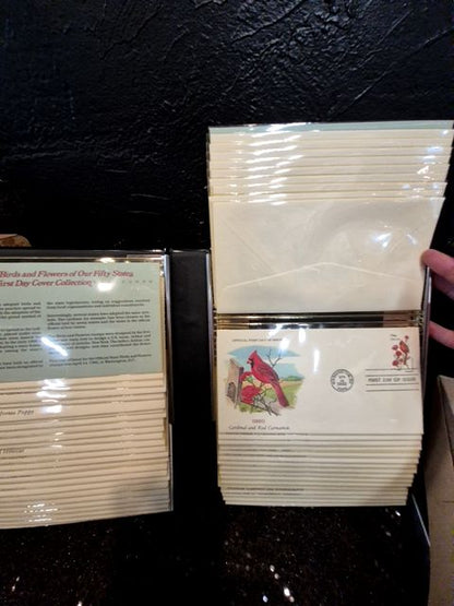 U.S. Stamp and Envelope The Offical Birds and Flowers of Our Fifty States