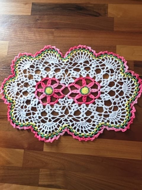 Antique Doily pink floral