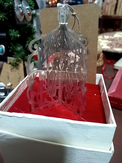 Vintage sterling silver Ghorham 3D ornament