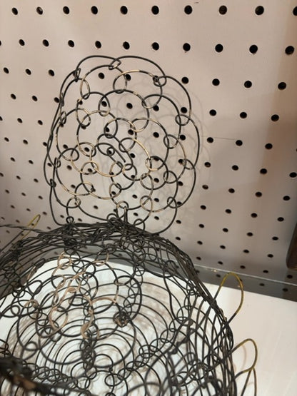 French rustic wire chicken egg basket