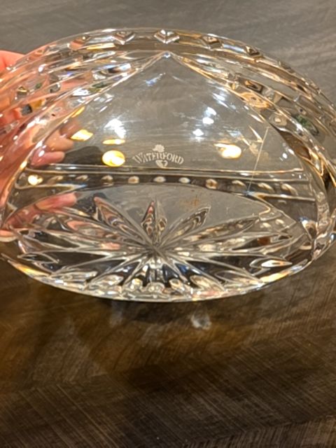 Waterford crystal dish, 7" x 4"