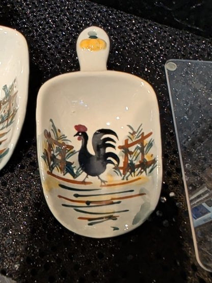 Rooster scoop decor set of 2