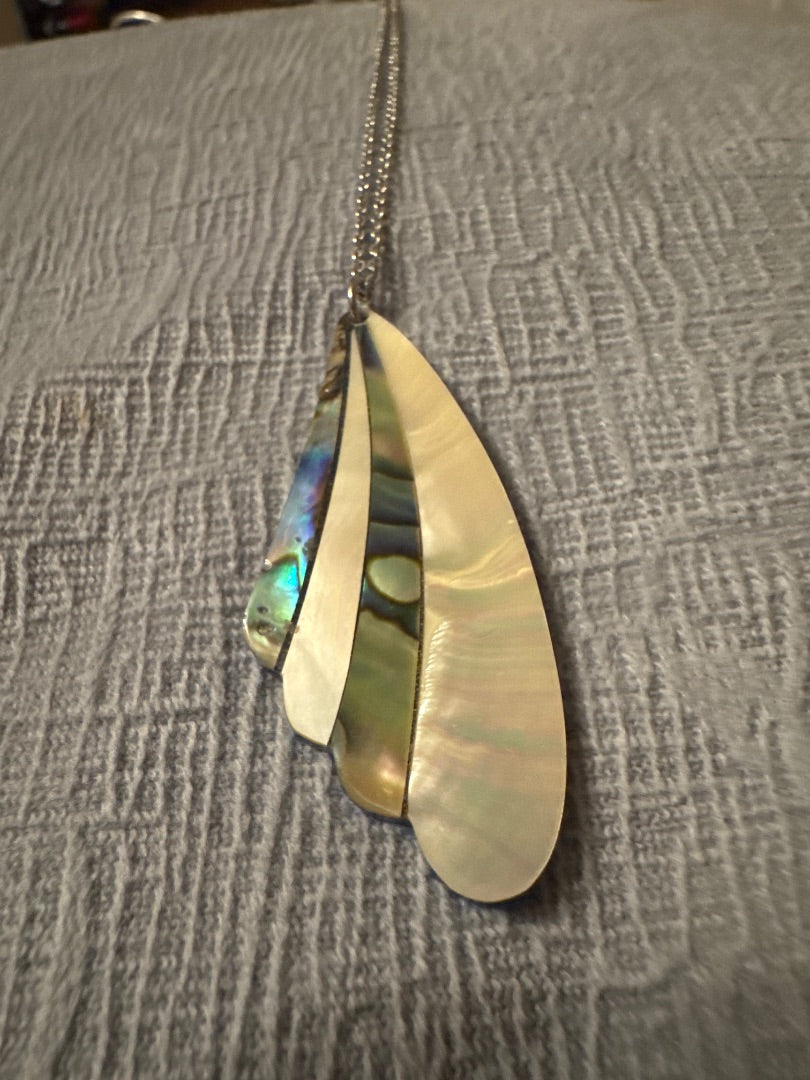 Abalone & Shell Necklace, 18 inches