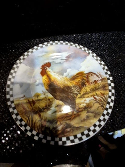 Set of 4 Decorative Chicken plates