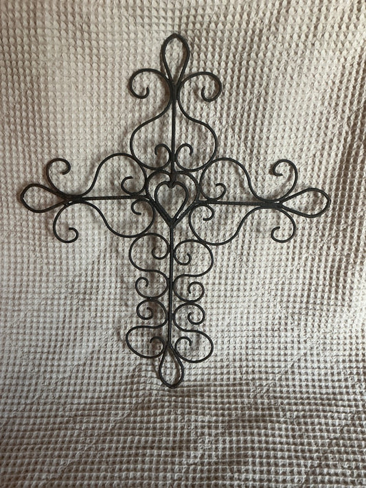 Black zvasti Zvasti Black Wall Iron Cross, 17.5x15.5