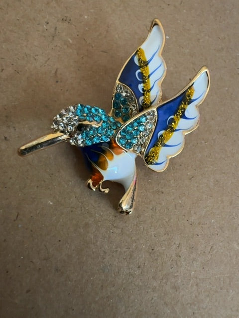 Hummingbird brooch