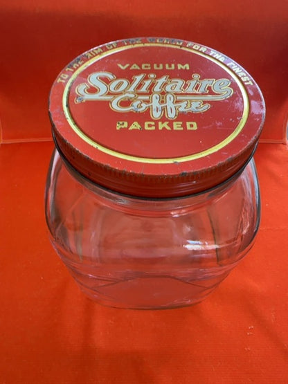 Solitaire Embossed Diamond Pattern Coffee Jar, 8 1/2 H x 6 W