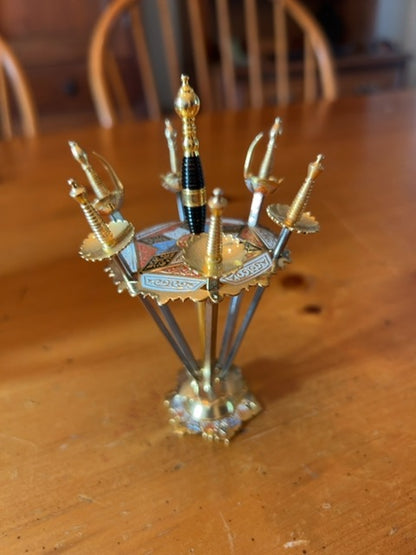 Vintage Toledo Cocktail Sword set