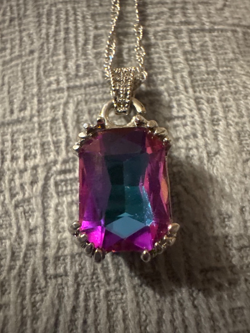 Hot pink Unknown Pink rhinestone necklace