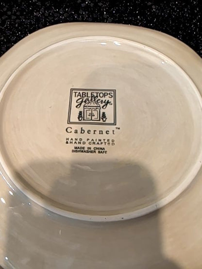 9" grape vine plate set of 2