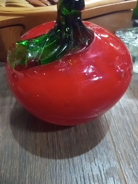 Red bubbly apple