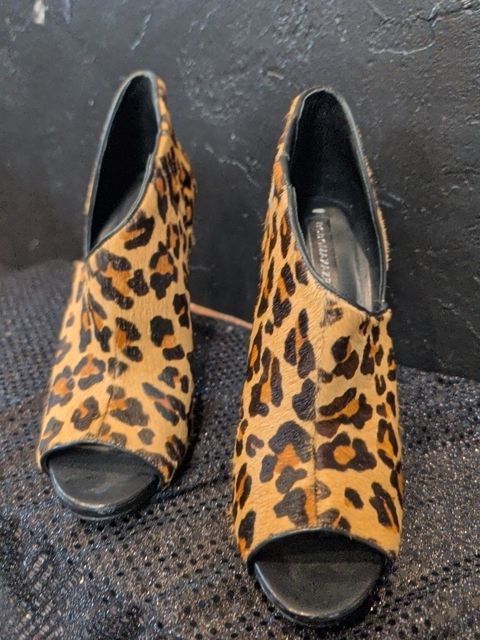 Animal Print BCBGMAXAZRIA Boot Style Heels, 7 1/2