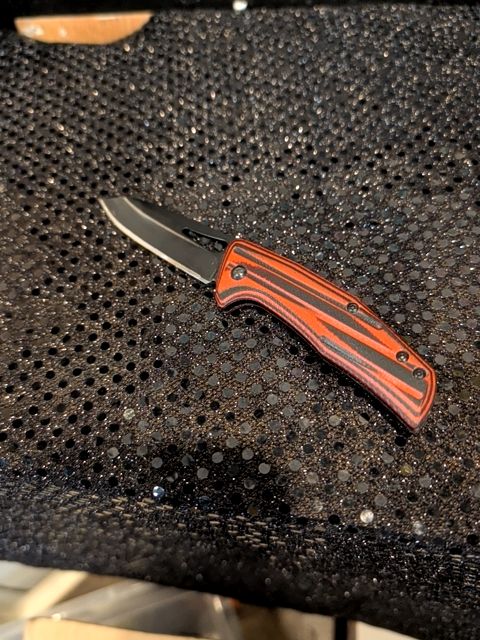 Benchmark Slip Joint Folder Black & Red G10 Stainless Folding Knife 120