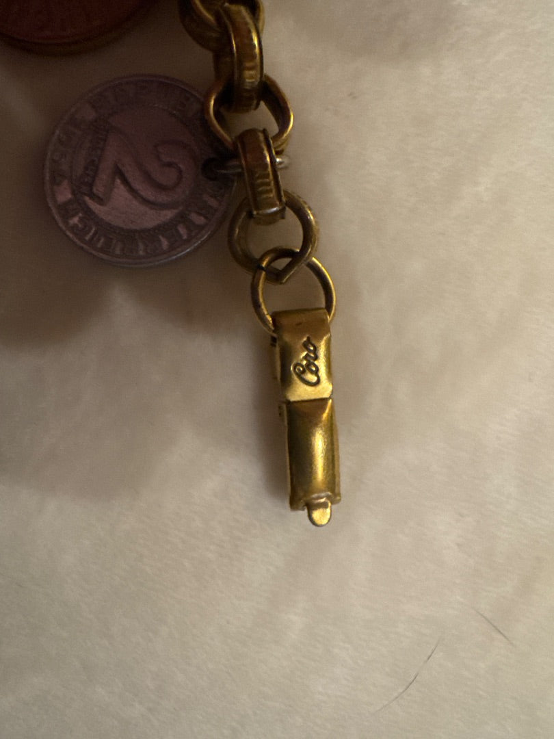 Coro Coin Charm Bracelet
