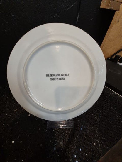 Black & White Rooster Plate, 8"