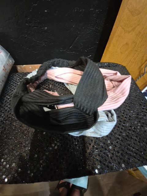 Pink, Grey, & Black  Set of 3 Headbands