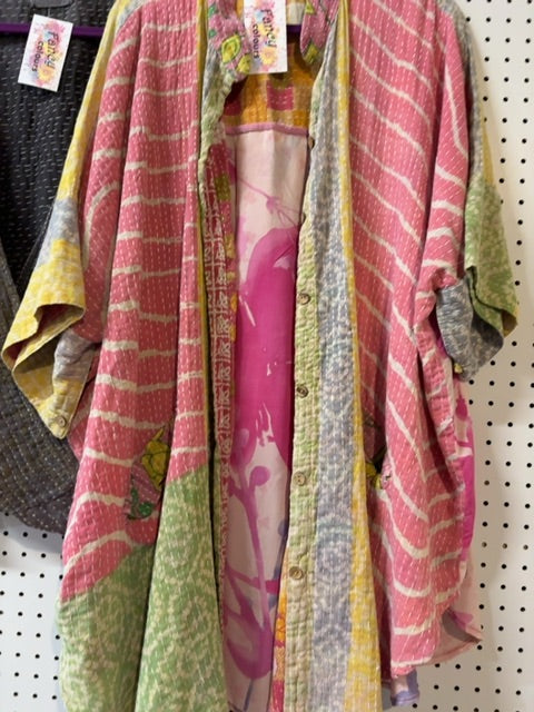 Kantha Jacket with Silk Back