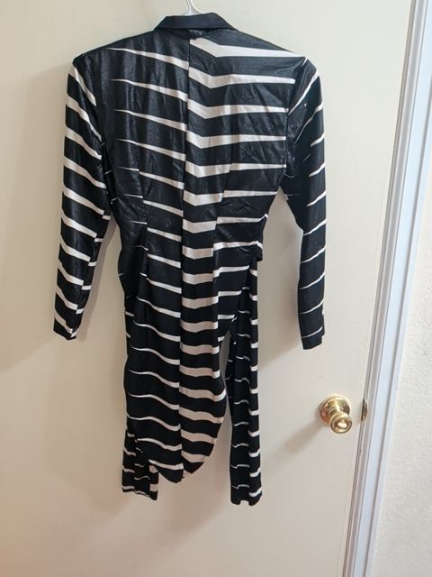 Black & White Handmade Striped Costume