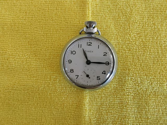 CHROME Timex Pocket Watch, 16 Size
