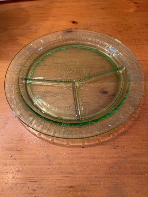 Antique Anchor Hocking Uranium Plate