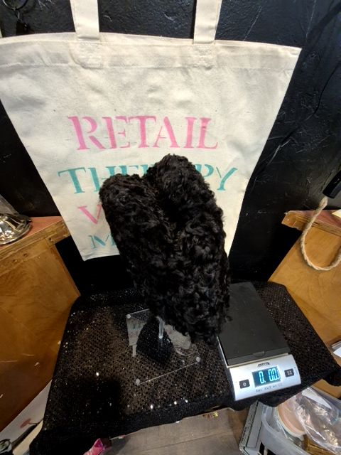Black  Vintage Black Wooly Hat