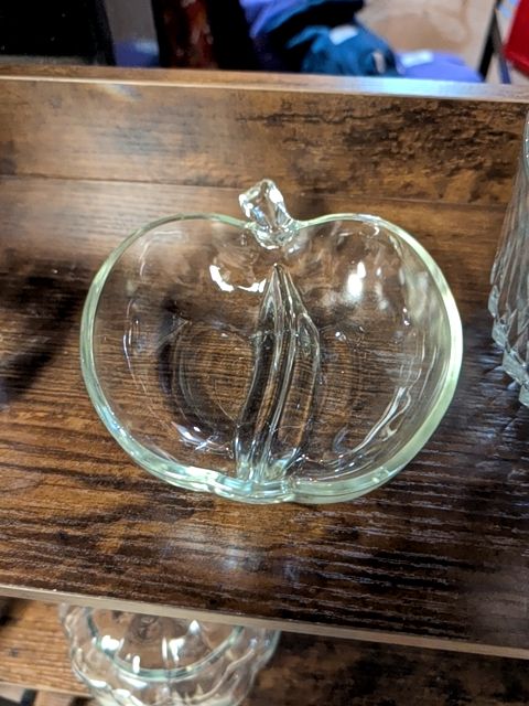 Vintage Hazel Atlas Apple Bowl Orchard Divided Dish
