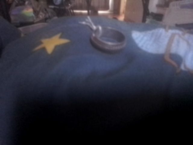 Sterling silver sz 12 band with weave design