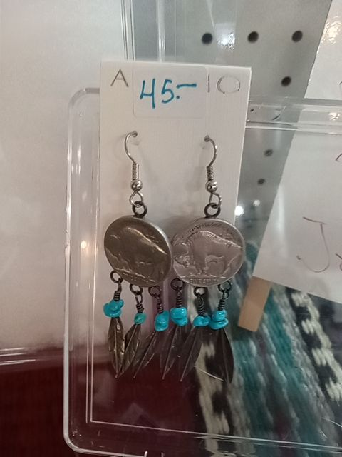 Sterling Buffalo nickel earrings