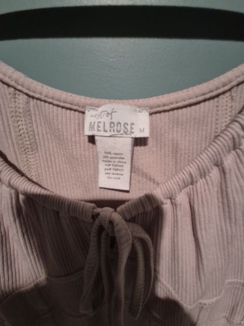 Beige West Of Melrose Long Sleeve Mini Dress, M