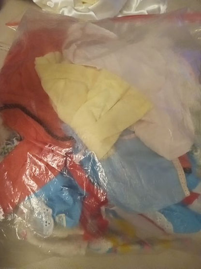Vintage baby doll clothes bag