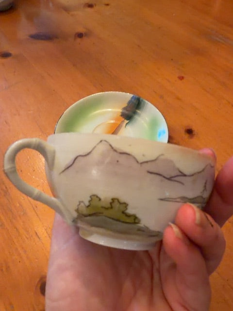 Vintage hand painted Japanese porcelain set