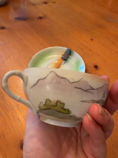 Vintage hand painted Japanese porcelain set