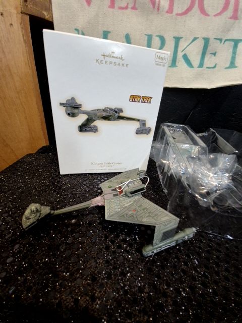 Hallmark Klingon Battle Cruiser Star Trek Ornament