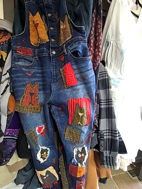 Overalls denim cats, XL