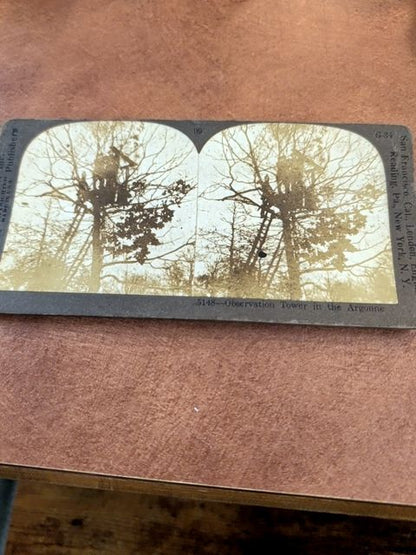 10 Stereograph Cards From World War II