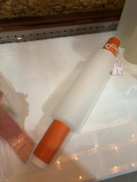 Orange Tupperware Fill and chill rolling pin