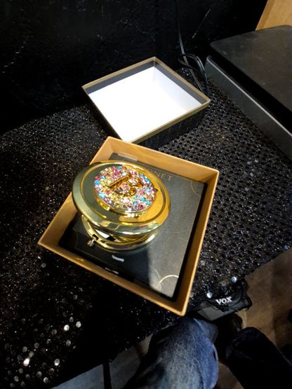 Gold Monet Compact Mirror "B", 2.75"