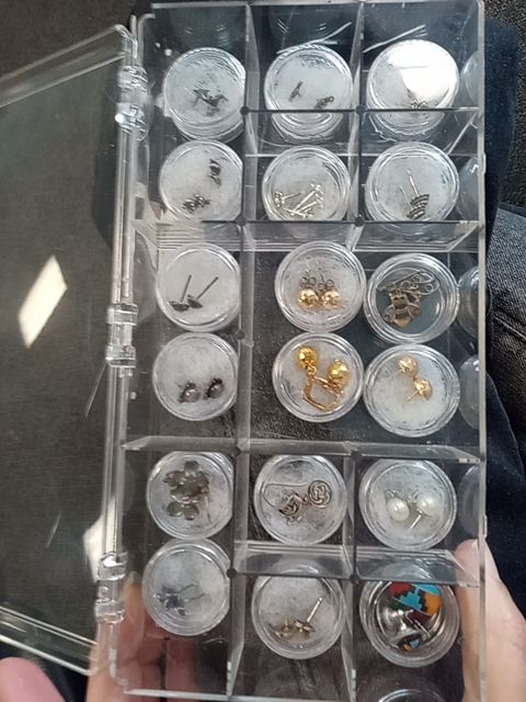 Various sterling silver stud earrings