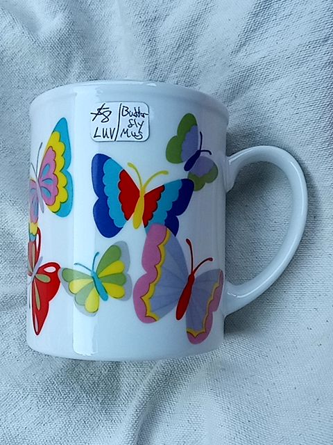 Multicolor  Vintage Butterfly mug