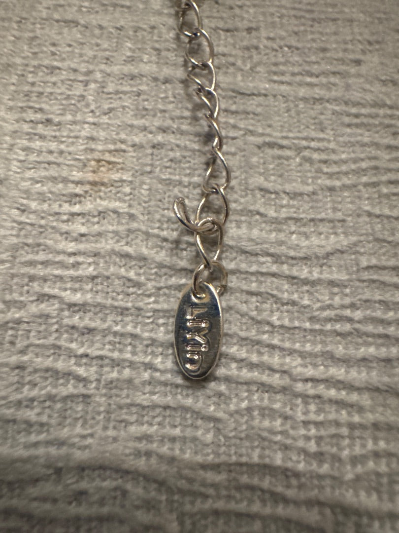 LiYin Blue Glass Pendant Necklace