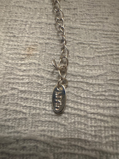 LiYin Blue Glass Pendant Necklace