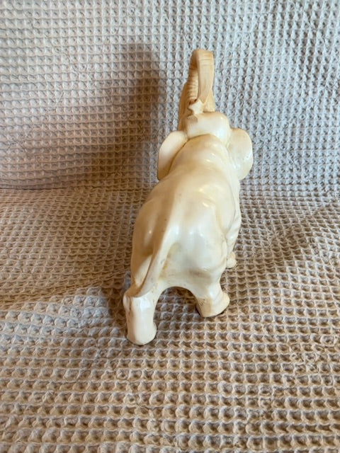 Cream L.E.Smith 1970’s Vintage Celluloid Elephant, 9.5”