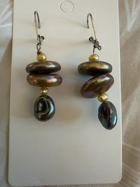 925 Baroque pearl earrings