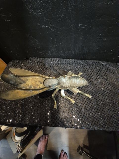 Vintage Brass Fly Ashtray, 7.5