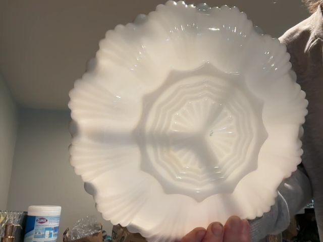 Milk Glass Anchor Hocking/Fire King MCM Milk Glass serving tray