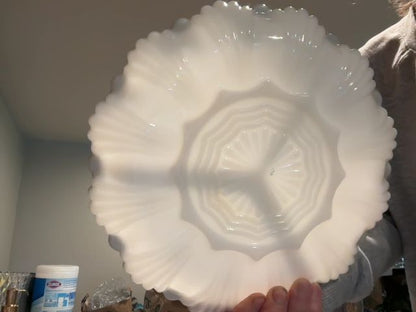 Milk Glass Anchor Hocking/Fire King MCM Milk Glass serving tray